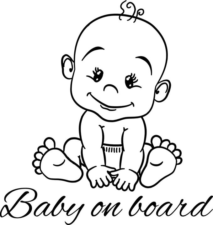 Babystar copy of Baby Autoaufkleber Sweet Smile Boy - Schwarz