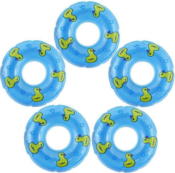 Produktbild Hermex Schwimmringe 5 Stück Set für Barbie Blau Enten Muster