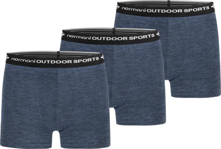 Normani 3er Pack Herren Merino Boxershorts Unterhose - 7694 (M, 3er Pack)