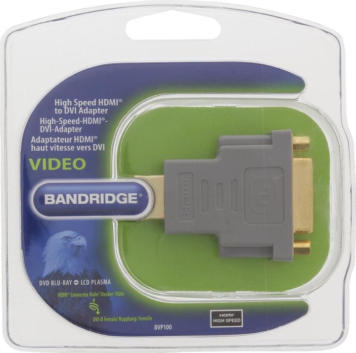 Produktbild Bandridge BLUE DVI - HDMI Adapter (DVI, HDMI, 11.50 cm)