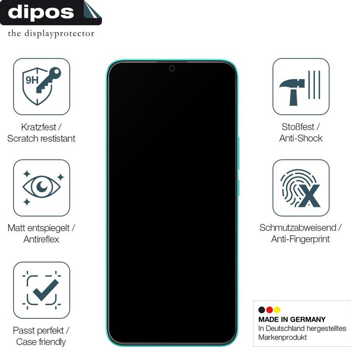 Produktbild Dipos Anti-Shock Displayschutz Matt 9H (1 Stück, Wiko T10)