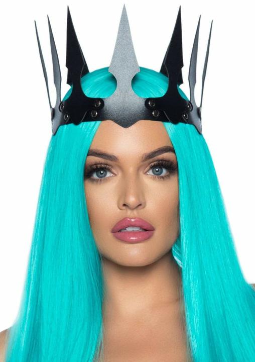 Produktbild Leg Avenue Kunstleder Maleficent Krone Mit Nieten Schwarz