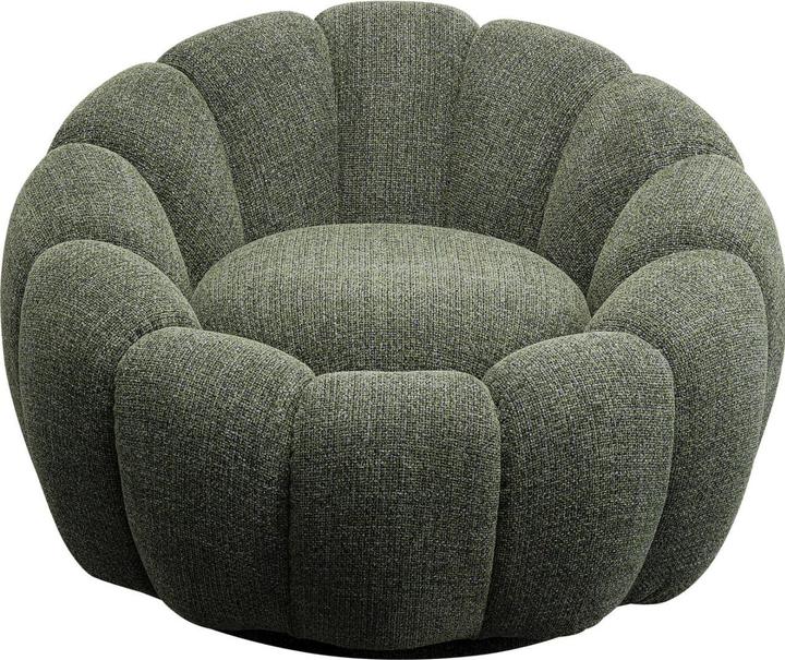 Kare Design Swivel armchair Peppo Bloom Melange Green