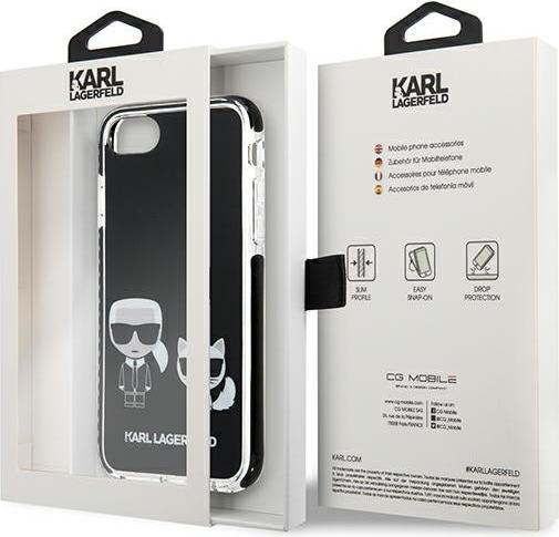 Immagine prodotto Karl Lagerfeld case for iPhone 7 / 8 / SE 2020 / SE 2022 KLHCI8TPEKCK hard case black Karl & Choupet (Apple iPhone SE (terza generazione), Apple iPhone SE (seconda generazione), Apple iPhone 7)