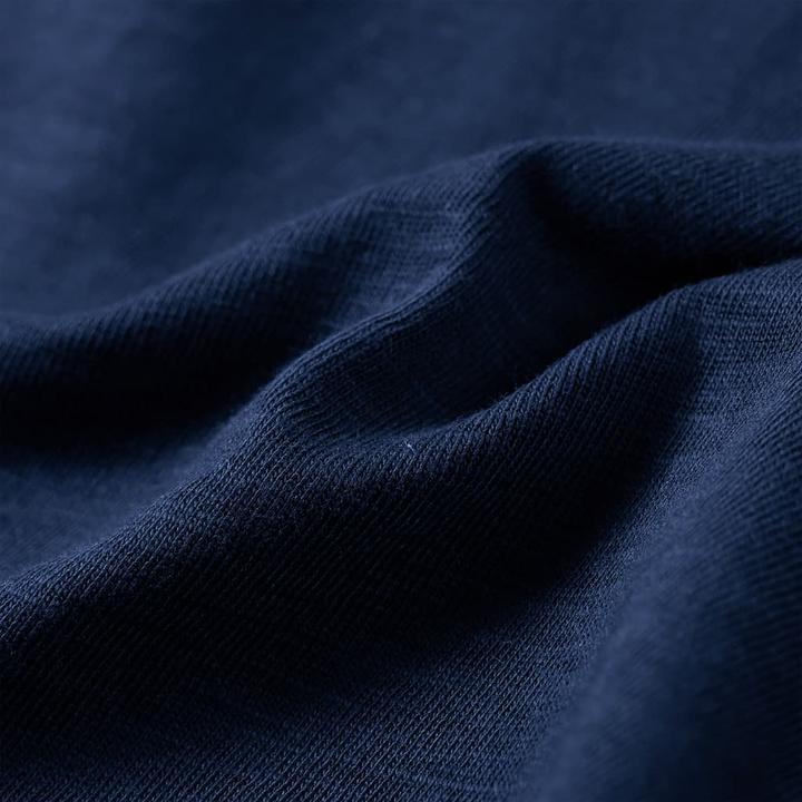 Actual product image VidaXL Children's long-sleeved shirt navy blue melange 116,Material: 100 (116)