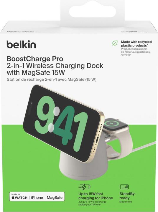 Productafbeelding Belkin BoostCharge Pro 2-in-1 MagSafe laadstation (15 W)