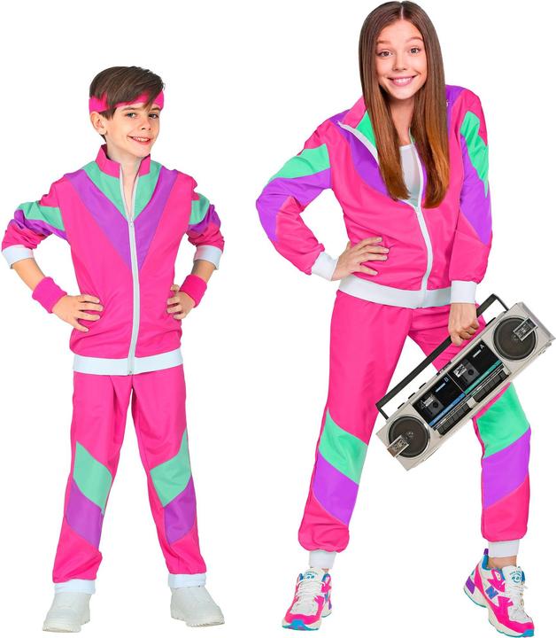 Actual product image Widmann 80s - neon tracksuit (122, 128)
