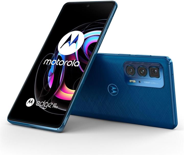Produktbild Motorola Edge 20 Pro (256 GB, Blue Vegan Leather, 6.70", Dual SIM, 108 Mpx, 5G)