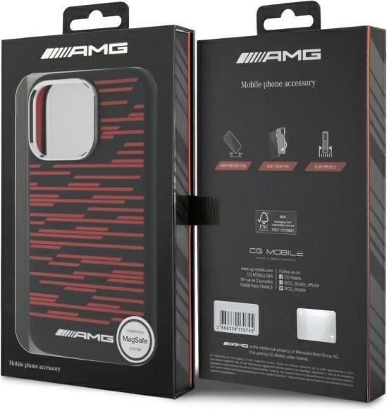 Produktbild Mercedes AMG AMHMP16X24SSRRK iPhone 16 Pro Max 6.9" czarny/black hardcase Silicone Graphics MagSafe (Apple iPhone 16 Pro Max)