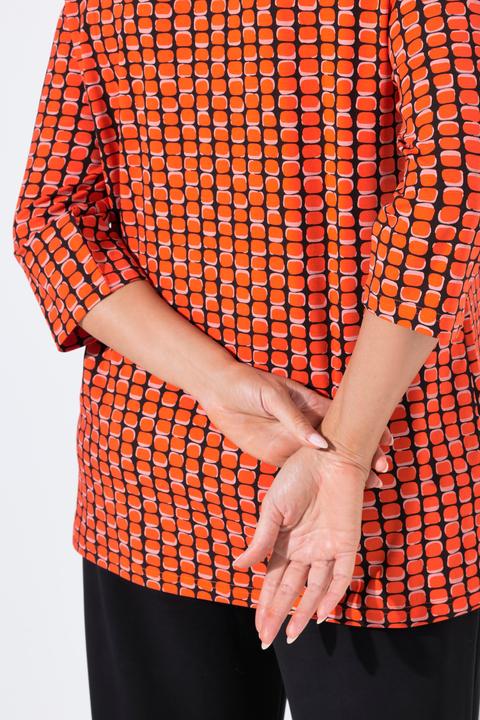 Produktbild Ulla Popken Shirt, grafischer Druck, A-Linie, Rundhals, 3/4-Arm (54)