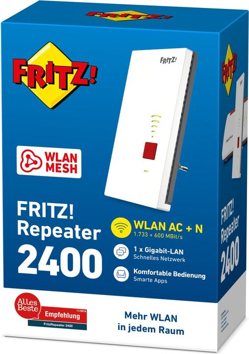 Actual product image AVM FRITZ!repeater 2400 WLAN mesh (1733 Mbit/s, 600 Mbit/s)