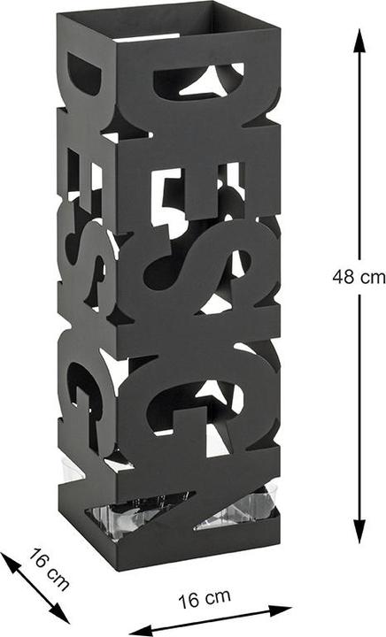 Actual product image HAKU Möbel Cast Iron Umbrella Stand, Rectangular (16 x 16 cm)