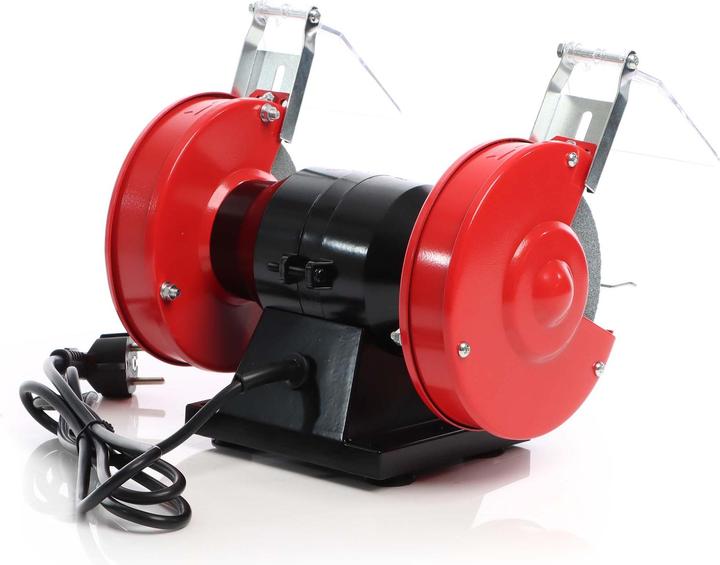 Actual product image Wiltec Bench Grinder 120W with 2x⌀125mm with Fine and Coarse Grinding Discs at 2950rpm