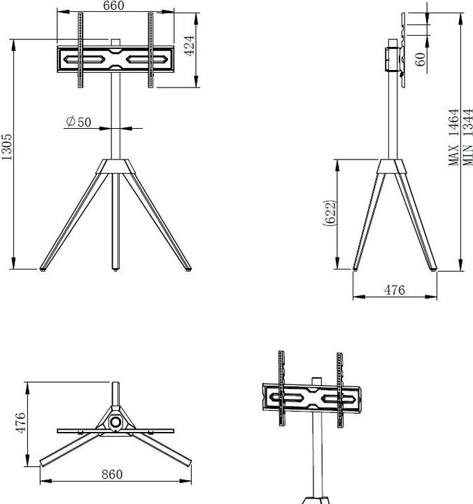 Produktbild Audioraq TV Standfuss (Diverse, 65")