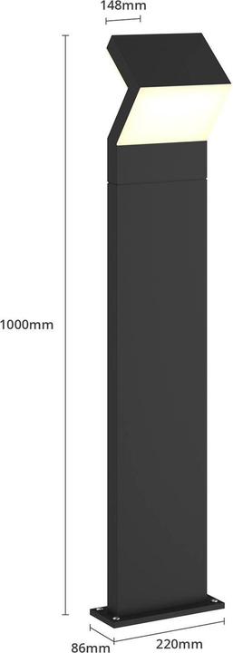 Image du produit Arcchio Havin lampe de jardin extérieure H100 Dark Grey (1200 lm, IP65)