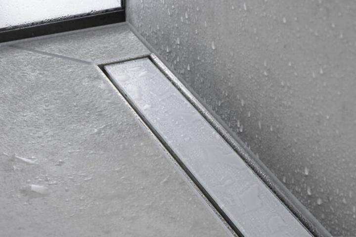 Actual product image hansgrohe Shower channel RainDrain Match, with height-adjustable frame 800 mm, matt black (800 mm)