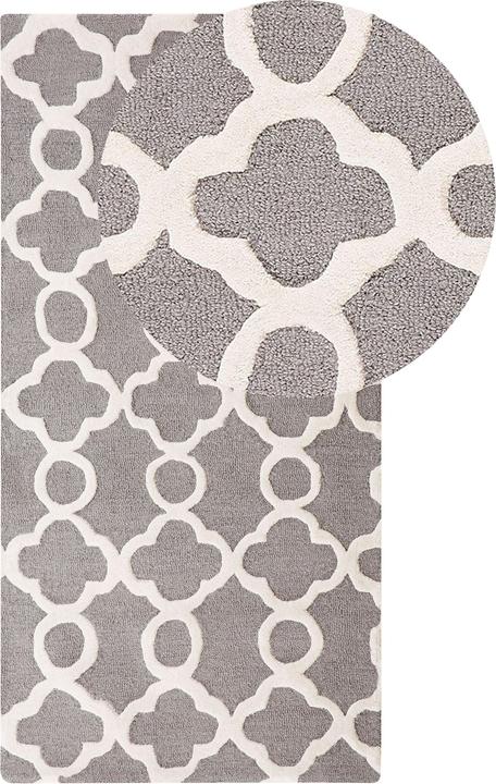 Produktbild Beliani Dunkelhaarige Wolle 80 x 150 cm grau ZILĖ (150 x 80 cm)