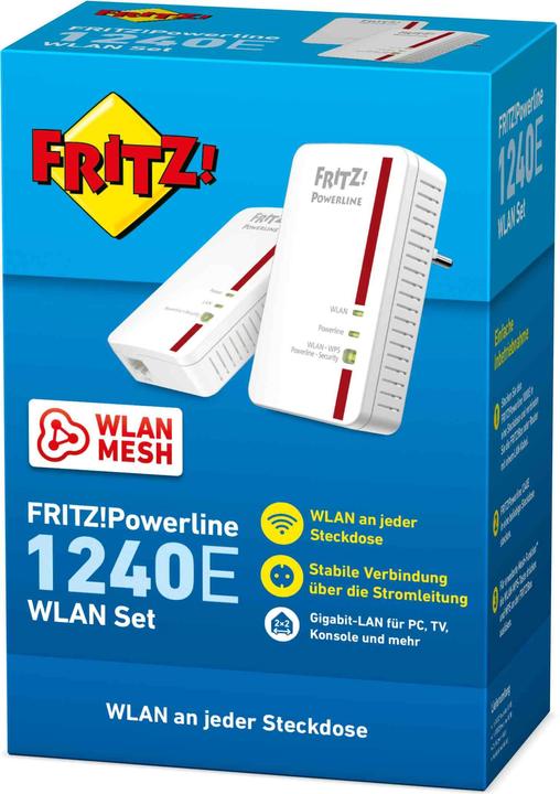 Immagine prodotto AVM FRITZ! Set WLAN Powerline 1240E (1200 Mbit/s)