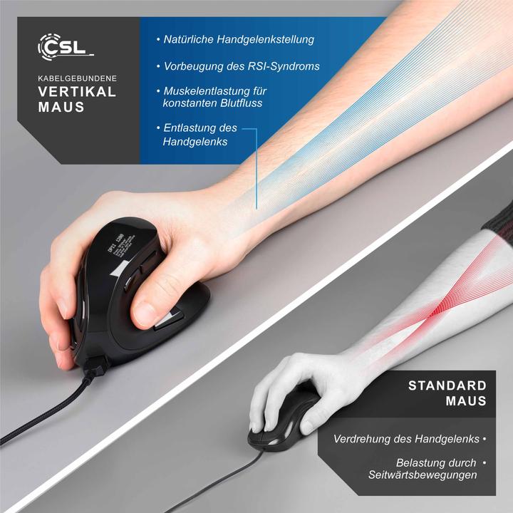 Actual product image CSL Ergonomic mouse (Cable)