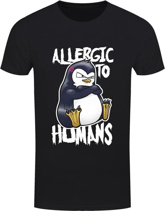 Psycho Penguin Allergic To Humans Tshirt (L)