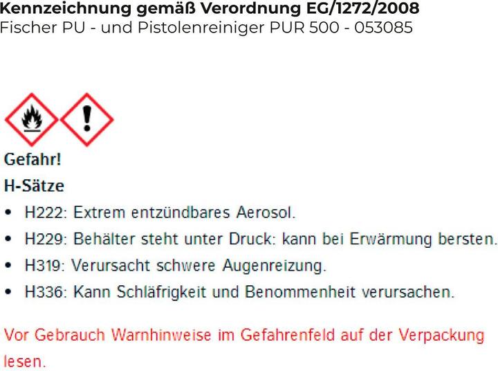 Produktbild Fischer PU- und Pistolenreiniger PUR 500 (500 ml)