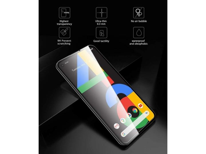 Actual product image Screenguard Google Pixel 5 Full Screen Protective Glass Film 2.5D 9H (1 Piece, Google Pixel 5)