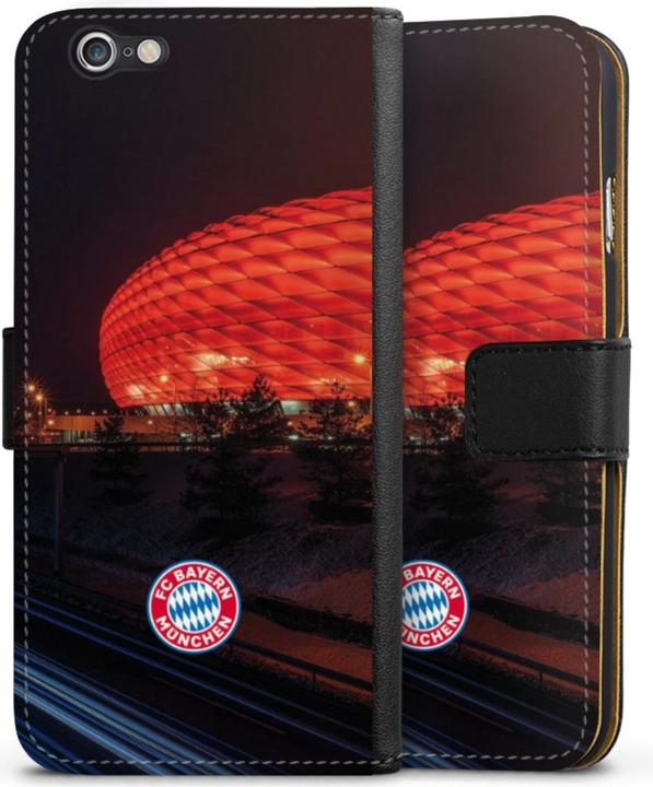 Produktbild DeinDesign Tasche für Apple iPhone 6 Handy Flip Case Wallet Cover Handytasche Leder FC Bayern München FCB (Apple iPhone 6)