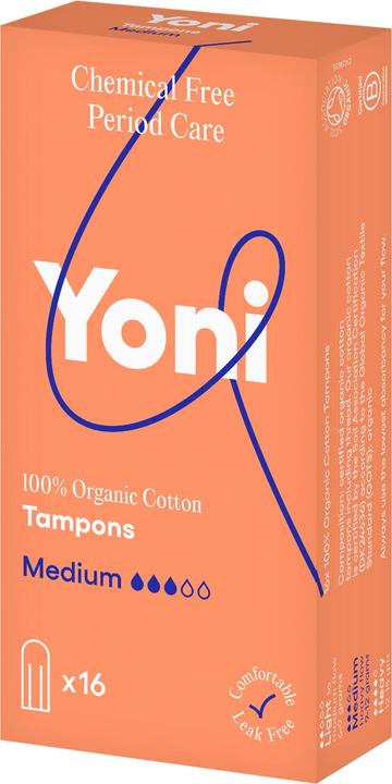 Produktbild Yoni Tampons - normal - 100 Bio-Baumwolle - 16 Stk (16 x, Normal)