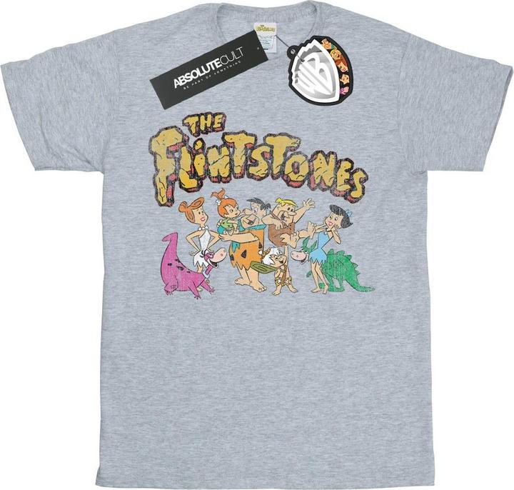 The Flintstones Group Distressed TShirt Jungen