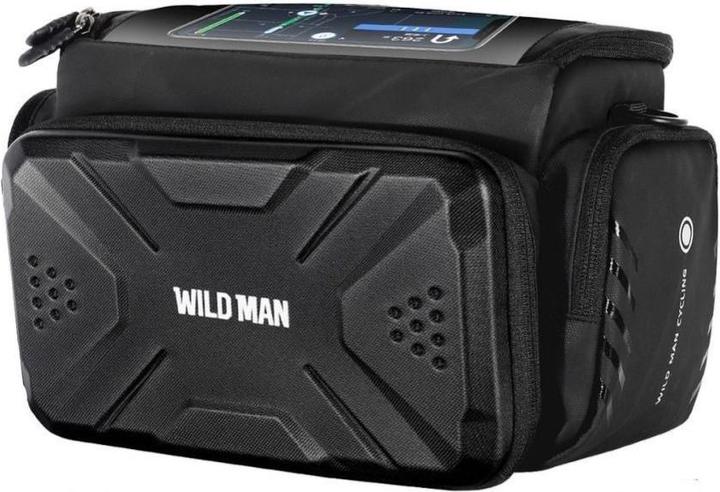 Actual product image Wildman Bicycle accessory traveling bag for bike handlebars with zipper 4L GS6 black (4 l, Handlebar bag)