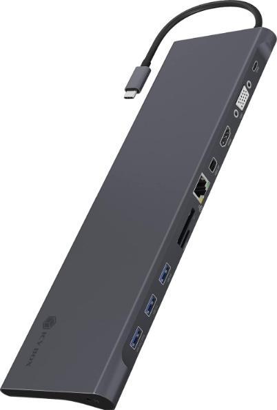 Produktbild Icy Box IB-DK2102-C - 11-Fach USB-C Dual Dock 60W PD (USB-C, 3 Ports)