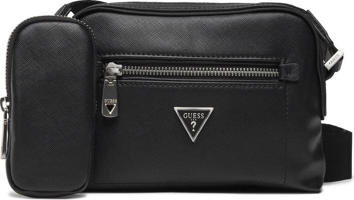 Actual product image Guess Certosa, Polyester, Camera Bag, Textile Crossbody Bag, Black, 21 x 1
