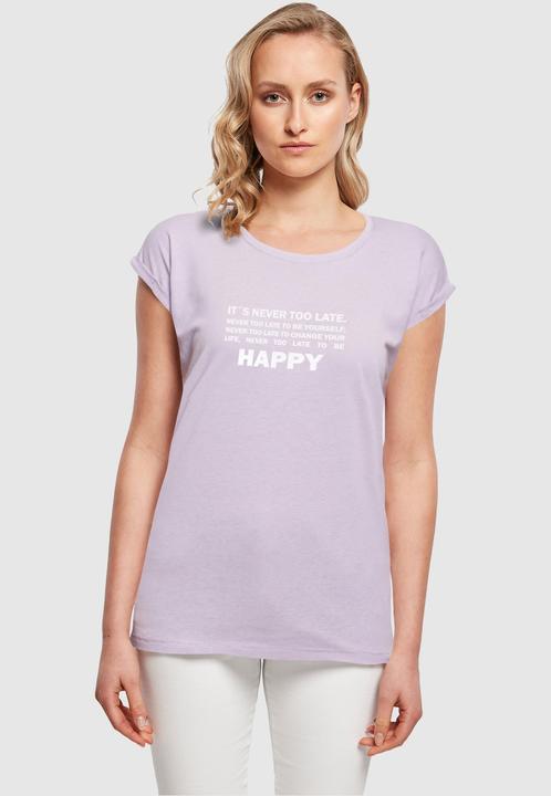 Actual product image Merchcode Ladies Never Too Late Extended Shoulder Tee - 111665 (S)