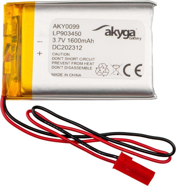 Akyga LP903450 Akkupack x Spezial-Akku LiPo 3.7 V 1600 mAh (3.70 V, 1600 mAh)