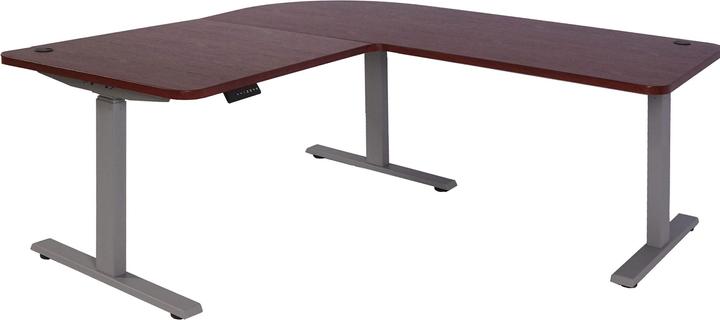 Actual product image Swisshandel24 Corner desk, computer desk, electrically height-adjustable Memory 178x178cm 84kg Cherry decor, g
