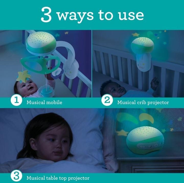 Actual product image B-Kids Infantino 315194 3in1 music carousel with projector Green