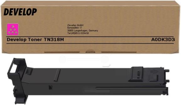 Actual product image Develop A0DK3D3TN-318 M toner magenta 8,000 pages Magenta Ineo + 20 20 P Plus 20 20 P (M)