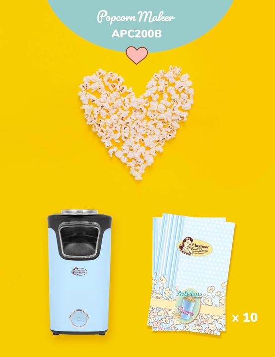 Image du produit Bestron Appareil à pop-corn, bleu