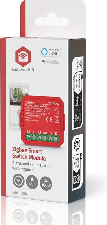 Produktbild Nedis SmartLife Power Switch | Zigbee 3.0 | 2x100 W | Terminal Anschluss | App erhältlich für: Androi