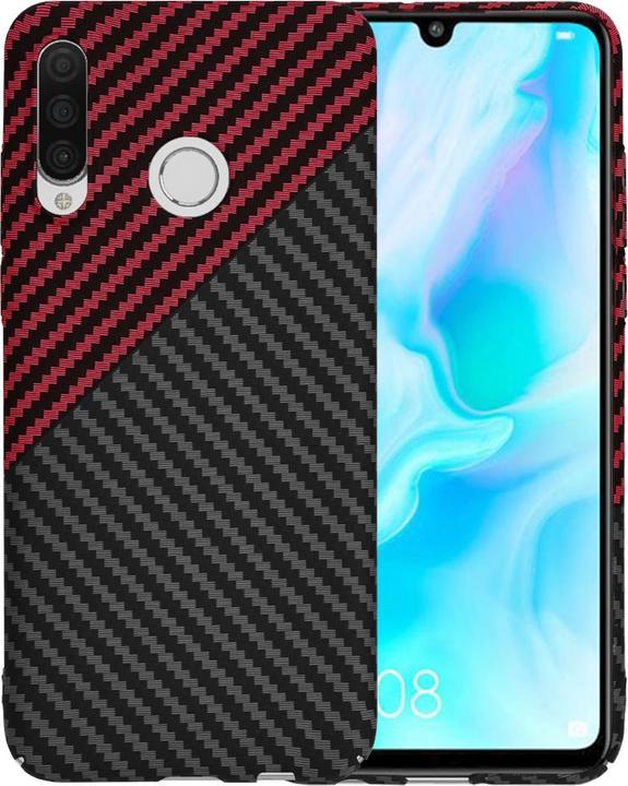 Produktbild Techsuit - Carbonite FiberShell - Huawei P30 Lite / P30 Lite New Edition - Red Vortex (Huawei P30 Lite New Edition, Huawei P30 Lite)
