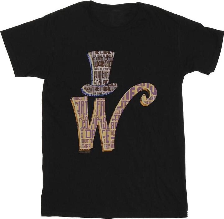Willy Wonka & the Chocolate Factory W Logo Hat TShirt (4XL)