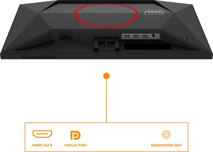 Actual product image AOC 4SRE Fast IPS Monitor,,, 2x HDMI, DisplayPort (1920 x 1080 pixels, 24.50")