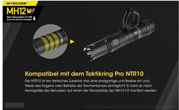 Image du produit Nitecore MH12 V2 - 1200 lumens (15.80 cm, 1200 lm)