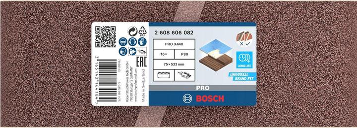 Produktbild Bosch Professional Zubehör PRO X440 Schleifband, 75 x 533 mm, G80 (80)