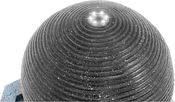 Produktbild Hillvert Solar Gartenbrunnen Solarbrunnen Zierbrunnen Wasserspiel Kugel auf Säule LED