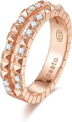 Immagine prodotto Rosato - Original bronze ring with cubic cubes RZA014 - Circuit: 56 mm (56, 925 Argento)