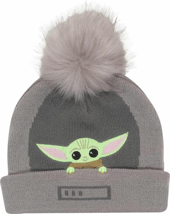 Actual product image Heroes Inc Disney - Le Mandalorien - Bonnet à Pompon Grogu dans le berceau