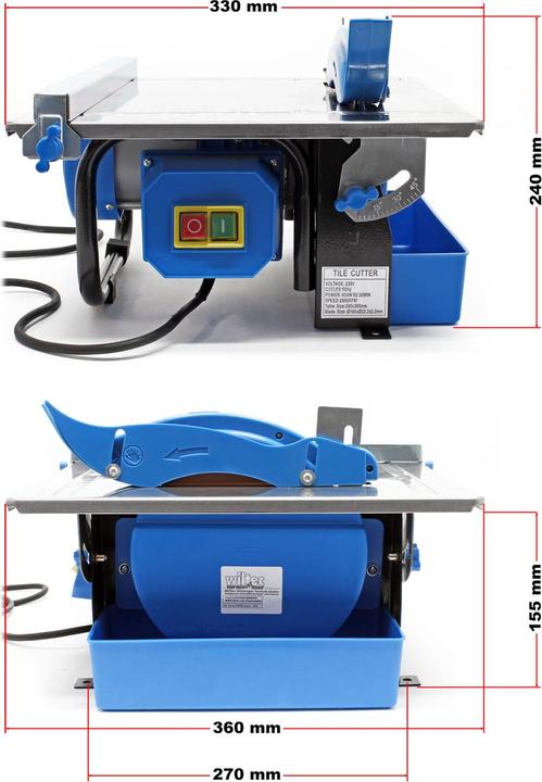 Actual product image Wiltec Tile Cutter Electric 600W 34mm Tile Thickness