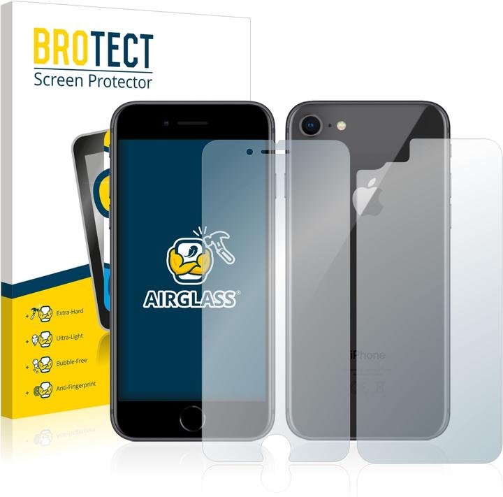 BROTECT AirGlass Panzerglasfolie (1 Stück, Apple iPhone 8)