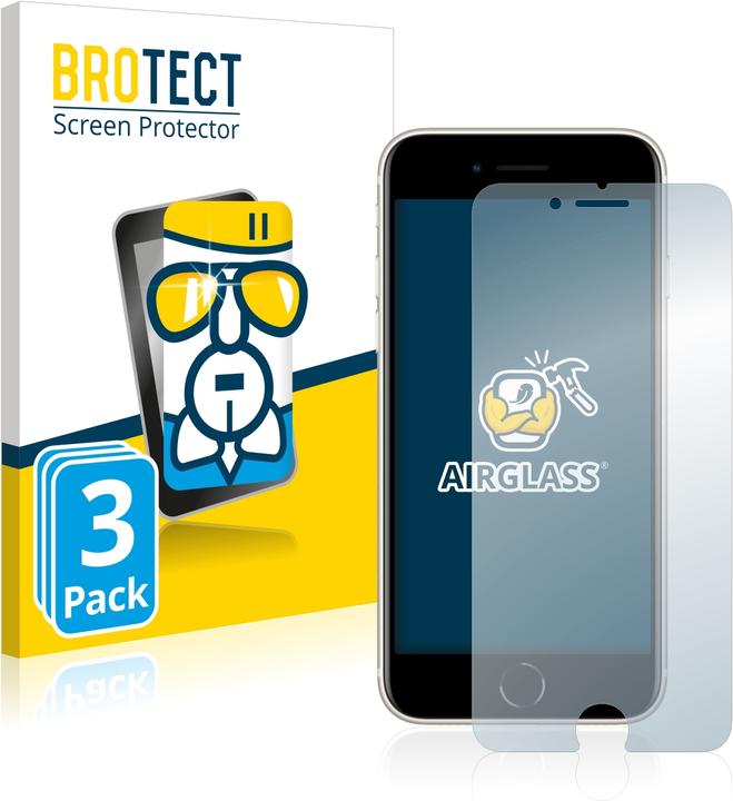 Produktbild BROTECT AirGlass Panzerglasfolie (3 Stück, Apple iPhone SE (3rd Gen))